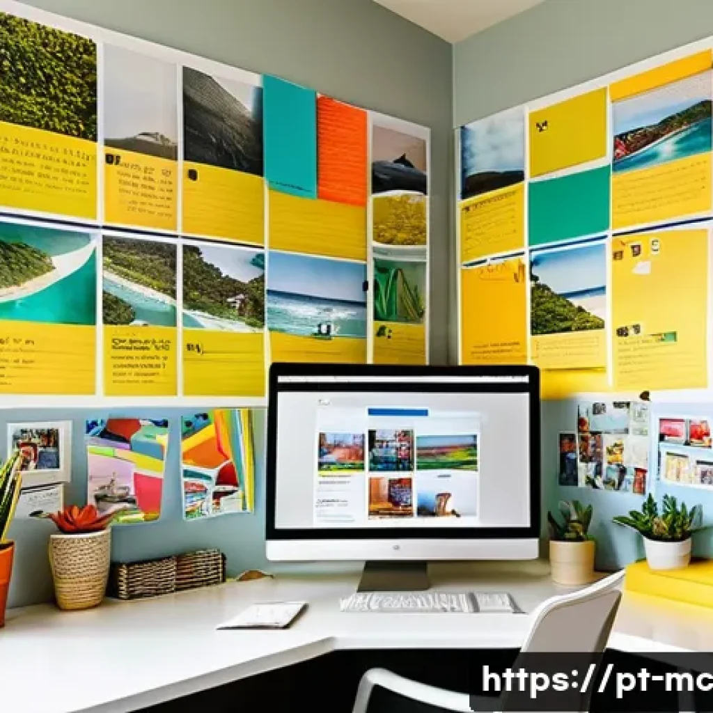 목표 달성을 위한 시각적 동기 부여 기술 - A cozy, well-organized home office corner designed specifically for goal-setting and motivation, fea...